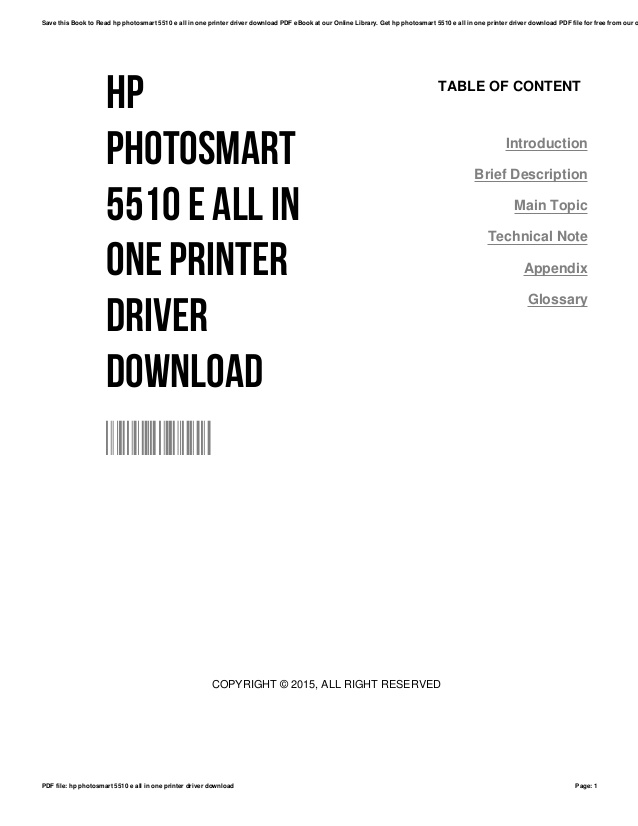 Hp photosmart 5510 driver download for ipad